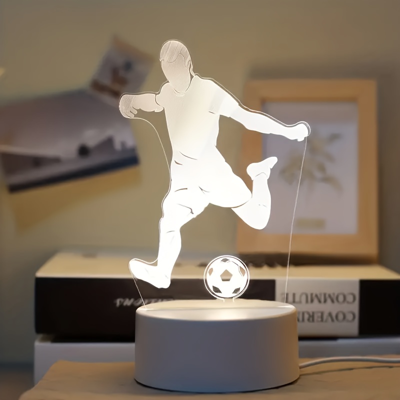 

1pc 10led Football Night Light, Usb Powered Indoor Decorative Light, Atmosphere Light, Book Light, Desk Lamp, Gift Boxed, Birthday For Boys And Girls, Holiday Gift (warm Light With Switch Button)