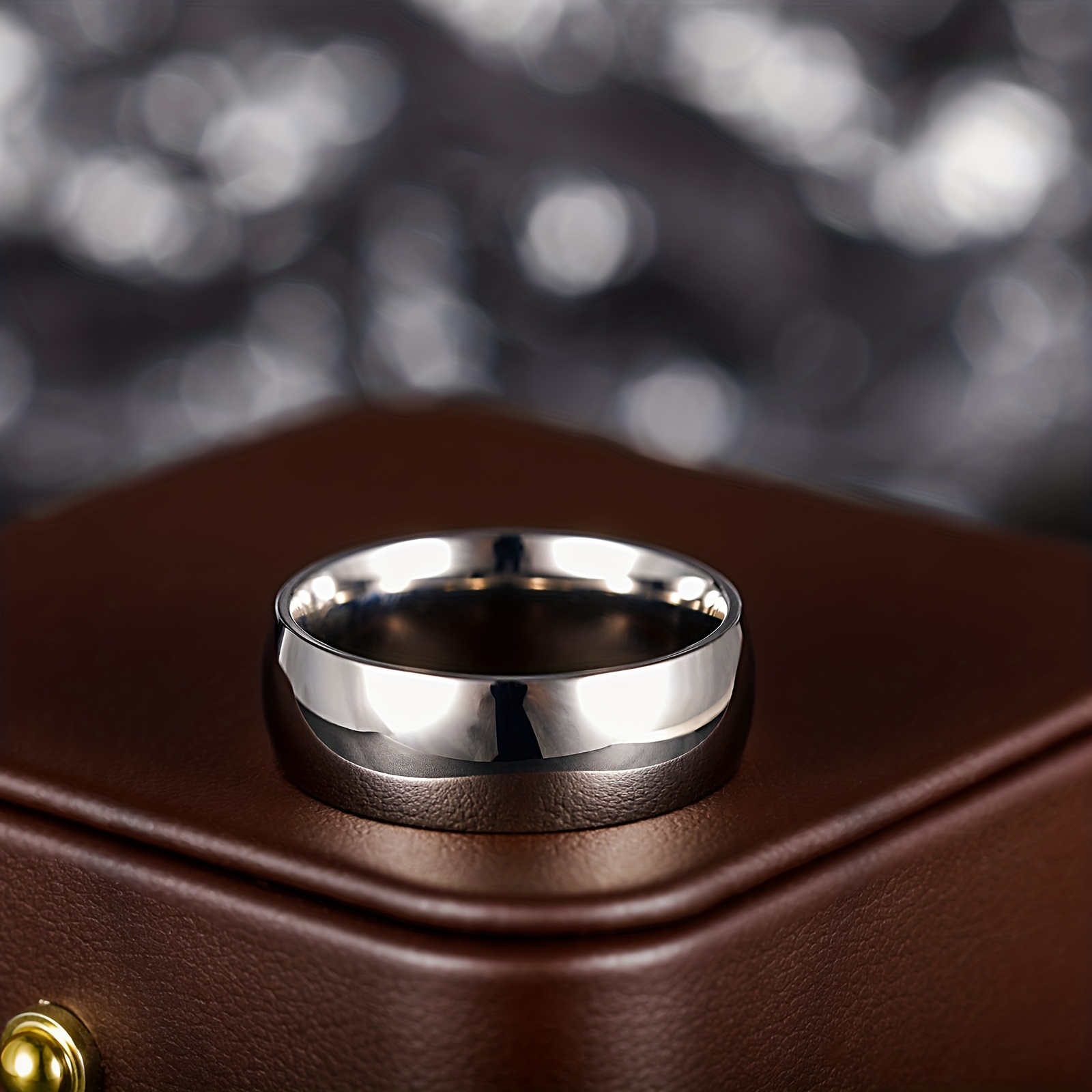 18K Placcato Oro Titanio Acciaio Semplice Combinazione Di - Foto 8