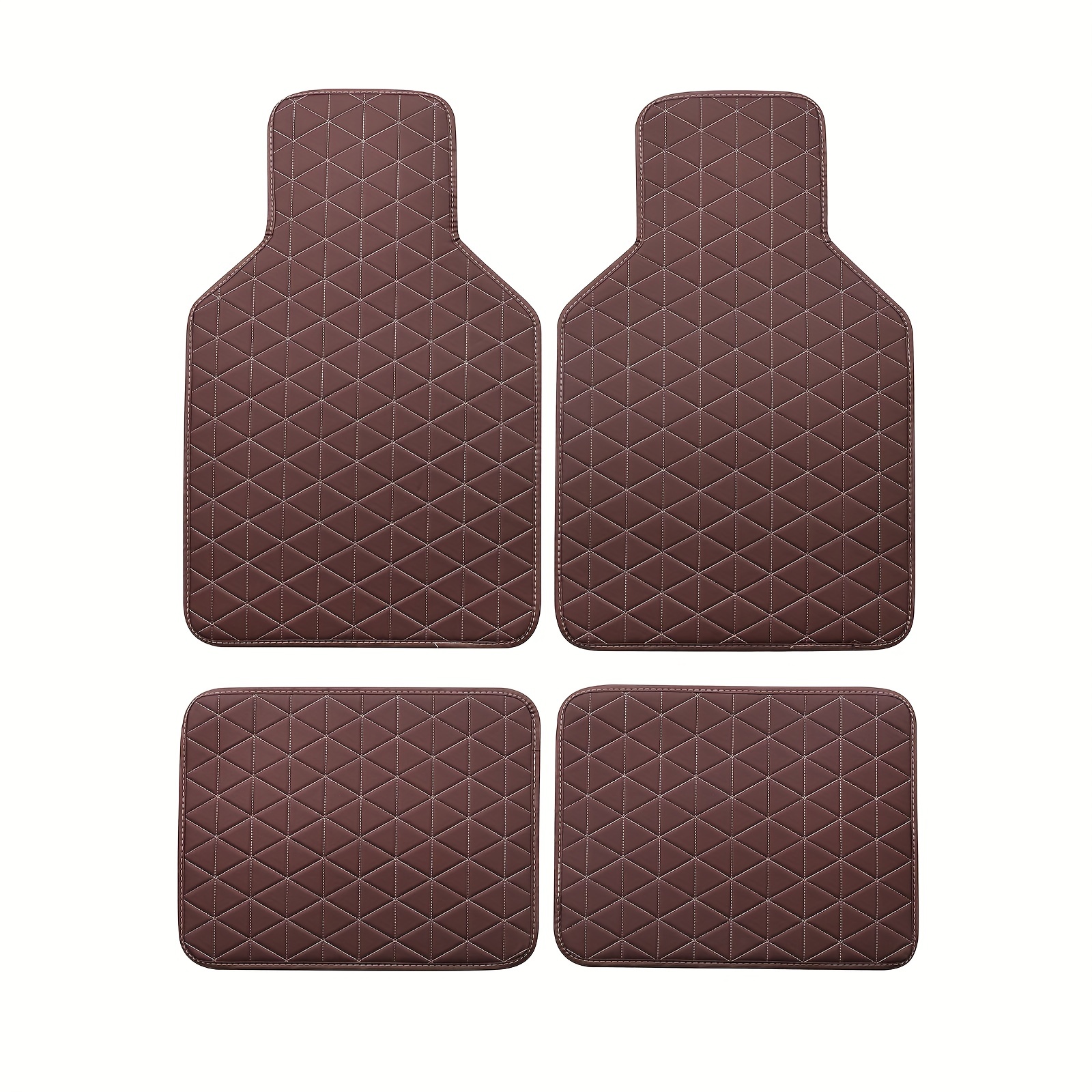 Tapis de sol de voiture universel en cuir, 4 pièces, moquette de