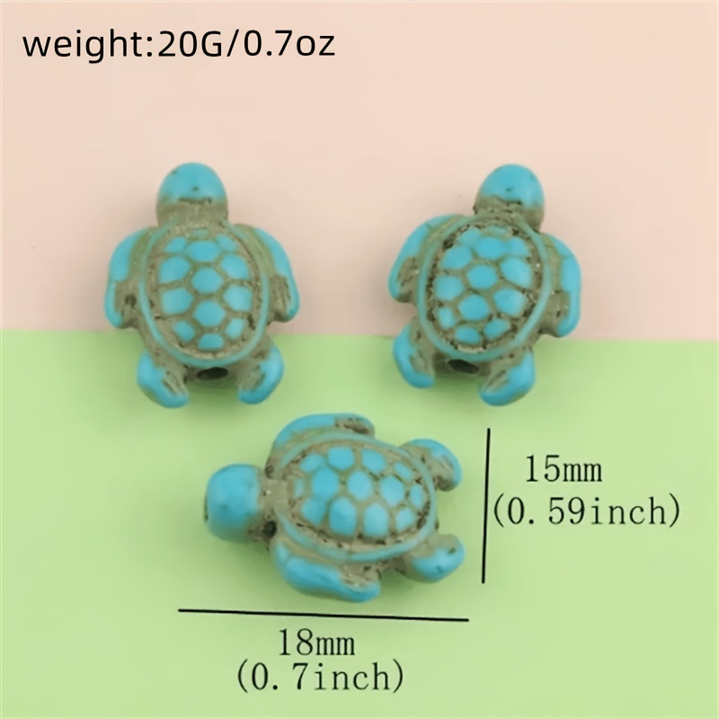 Wholesale Blue Turquoise Turtle Shape Natural Stone Beads for Jewelry  Making DIY Bracelet Necklace Handmade Materials 14x18mm
