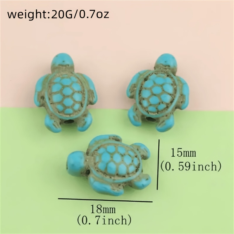 20pcs Turquoise Turtle Natural Stone Beads