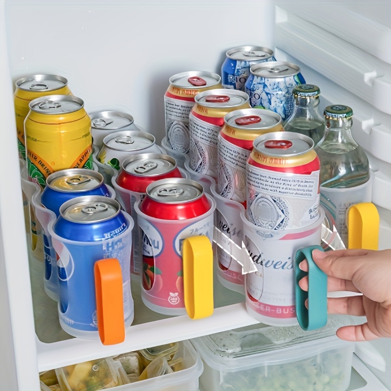 Dispensador de latas de refrigerador, estante de almacenamiento de bebidas,  cerveza, Soda, caja transparente, organizador de nevera, contenedor de  almacenamiento de cocina - AliExpress