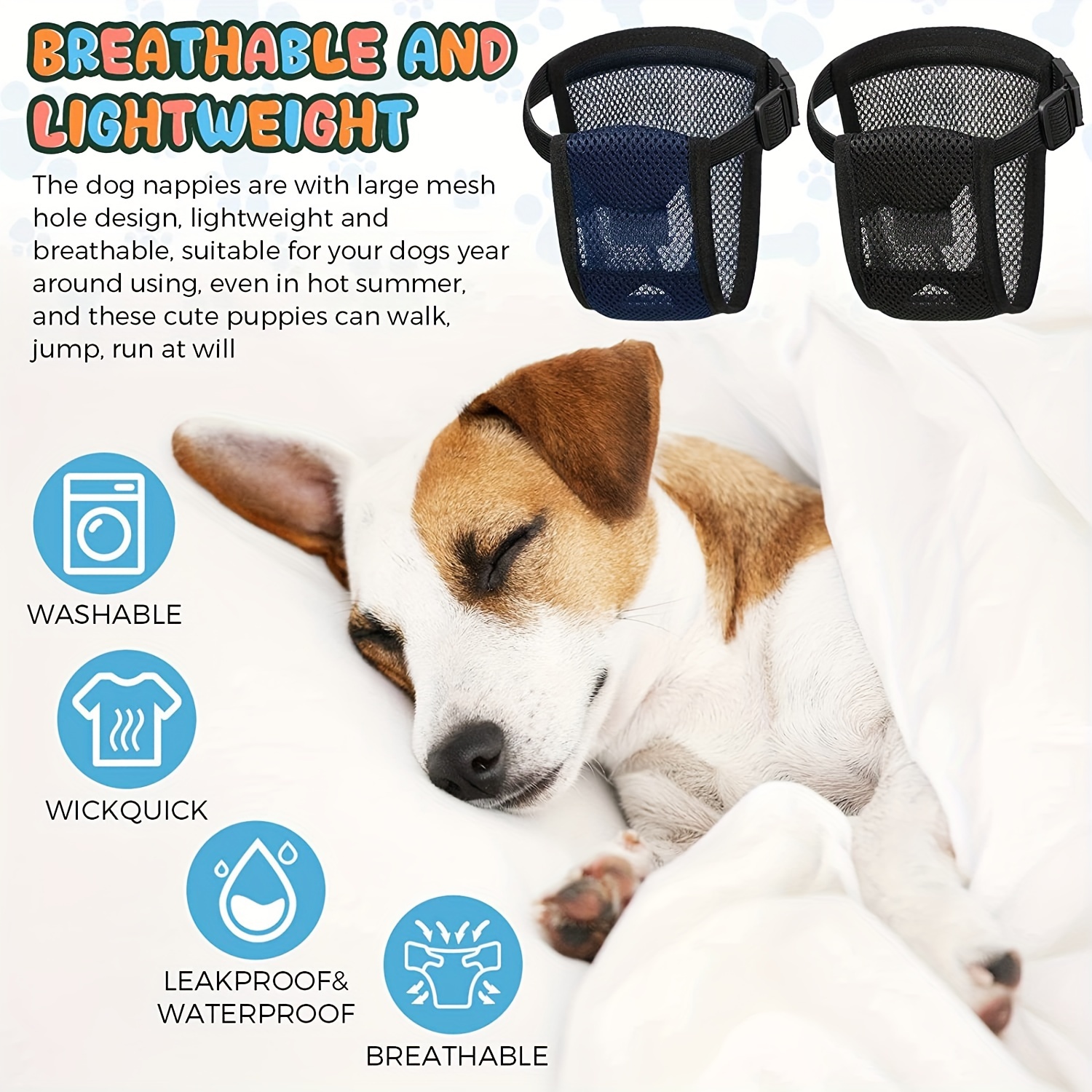 Horoper 2Pcs Soft Breathable Dog Physiological Pants, Dog Pet Underwea –  KOL PET