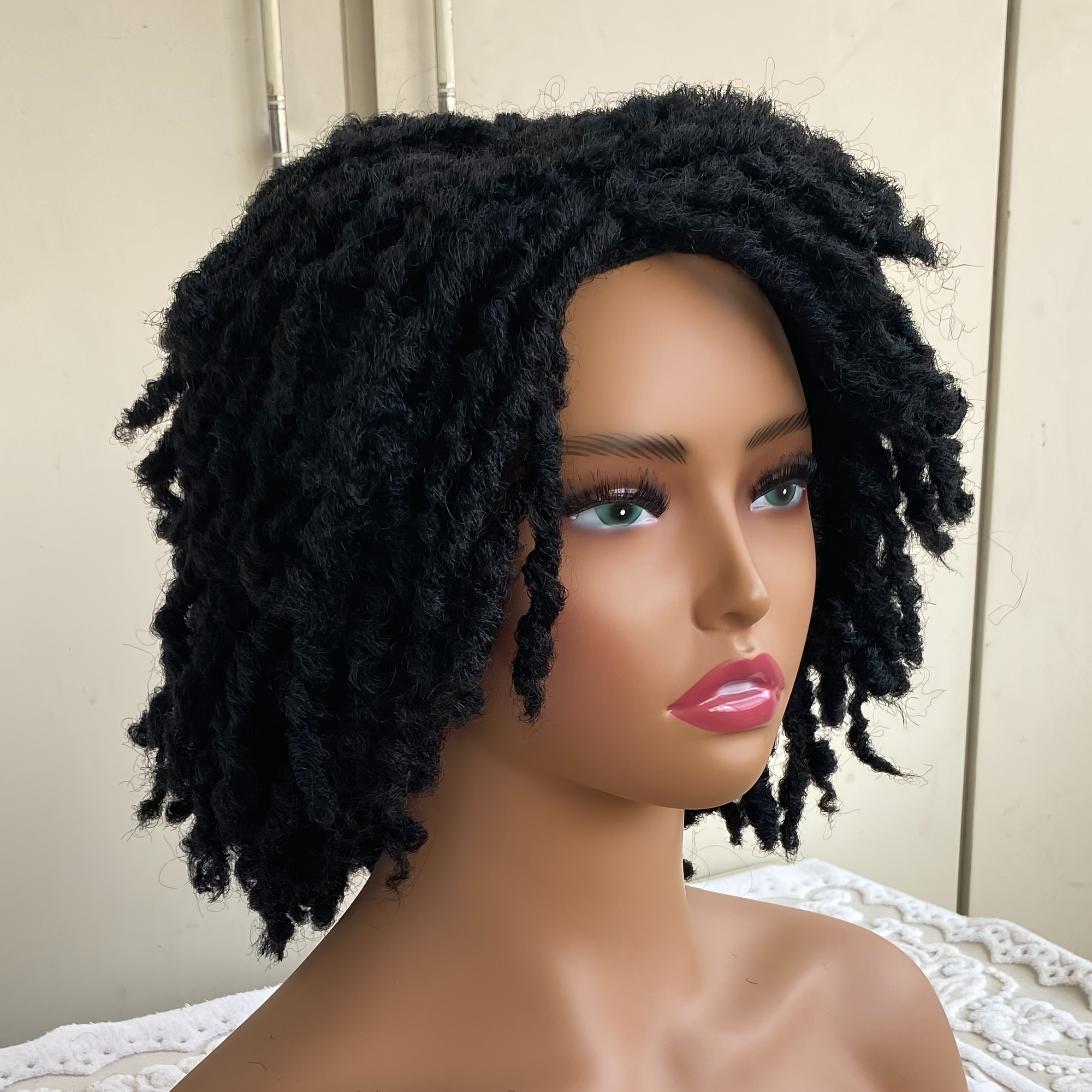 Perruque Courte Synthétique Tressée Pour Homme Afro Bob - Temu Canada