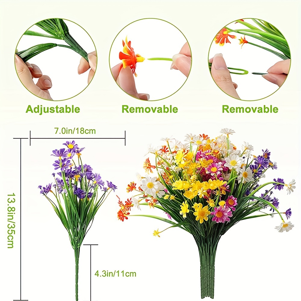 Margherite artificiali fiori piante da fogliame finte resistenti ai raggi