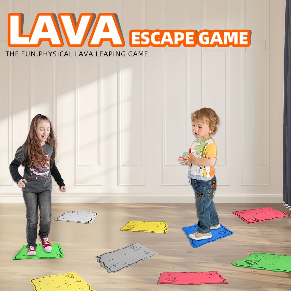 

Le sol était en lave ! Des jeux de saut sans fin - Jeux interactifs - Promouvoir l'activité physique - Cadeau de Pâques pour la sécurité intérieure et extérieure