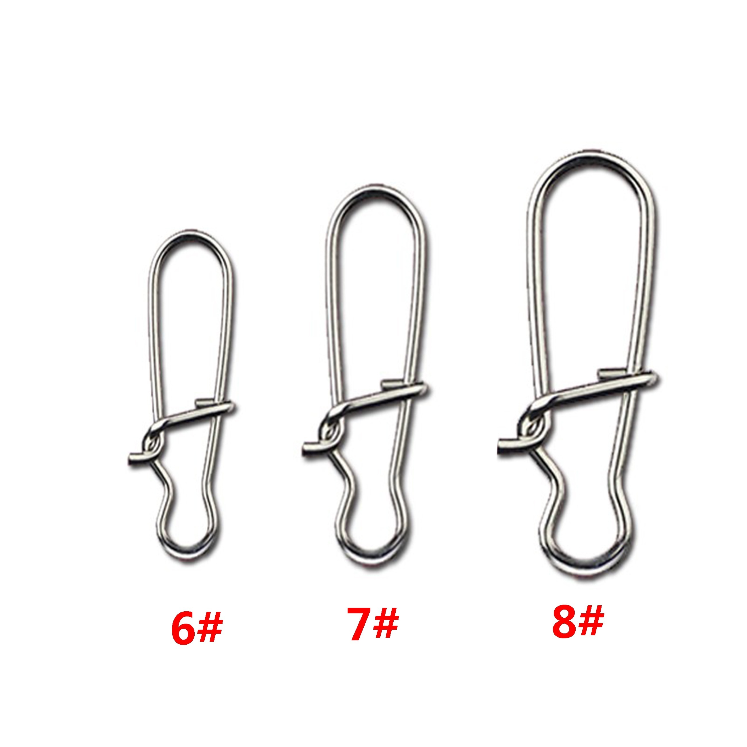 50pcs High Strength Fishing Snap Clip, Double Locking Buckle, Swivel  Stainless Steel Quick Change Fishing Buckle, Outdoor Fishing Supplies,  Fishing To