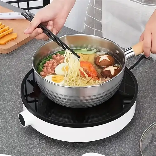 1PC Non-stick Skillet With Removable Handle Medical Stone Saucepan Milk Pot  Soup Frying Pan For