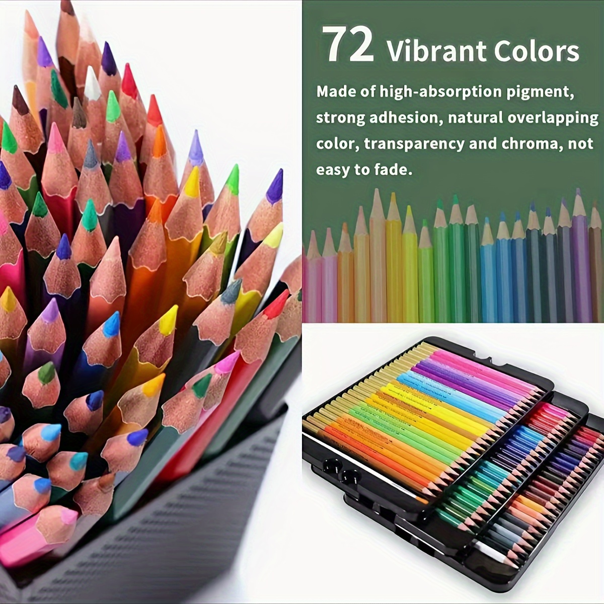 KALOUR 120pcs Watercolor Pencils Set,Professional Colored Pencil for Adult  Teens,Premium Art Supplies for Coloring, Blending