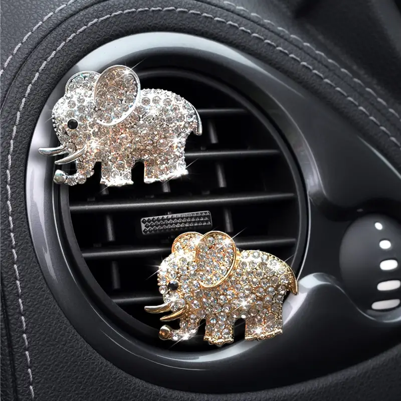 Kristall Elefant Auto Parfüm Süßes Auto Zubehör Auto Dekoration Interieur  Auto Anhänger Auto Zubehör für Mädchen