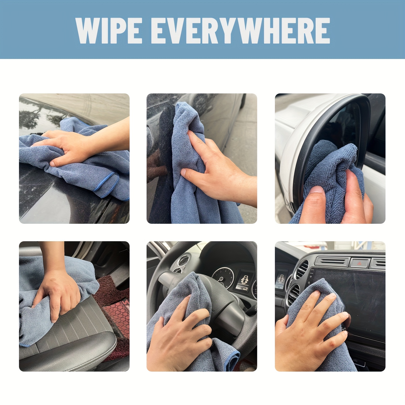 Microfiber Cleaning Towel Big Size Auto Soft Cloth Washing - Temu