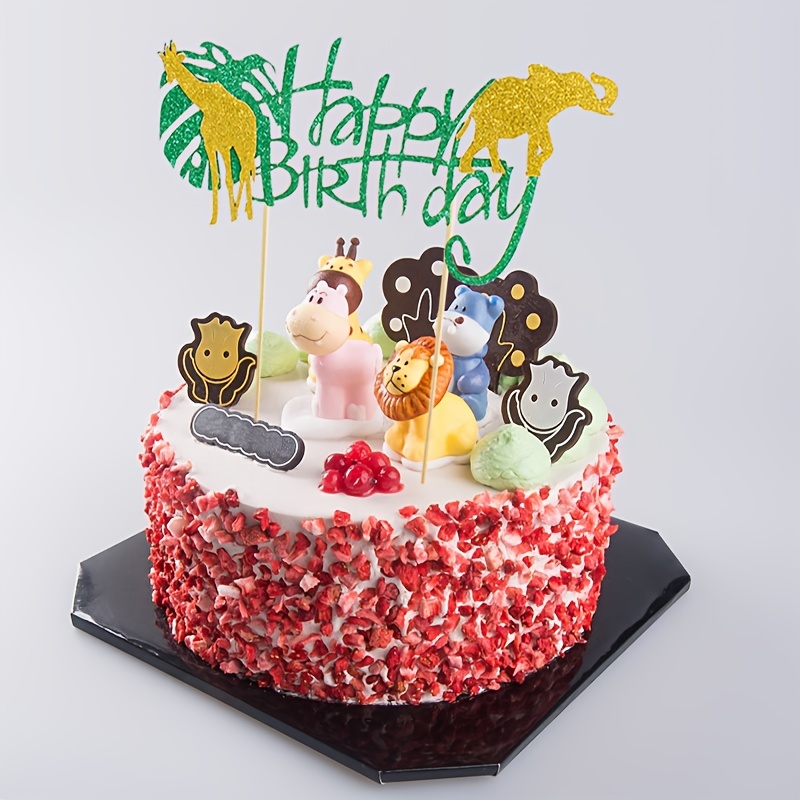 Festiko® 1 Pc Jungle Theme Happy Birthday Cake Topper, Jungle Theme 2nd  Birthday Supplies, Jungle Theme Cake Decoration Supplies, Jungle Safari  Party Supplies : Amazon.in: Toys & Games