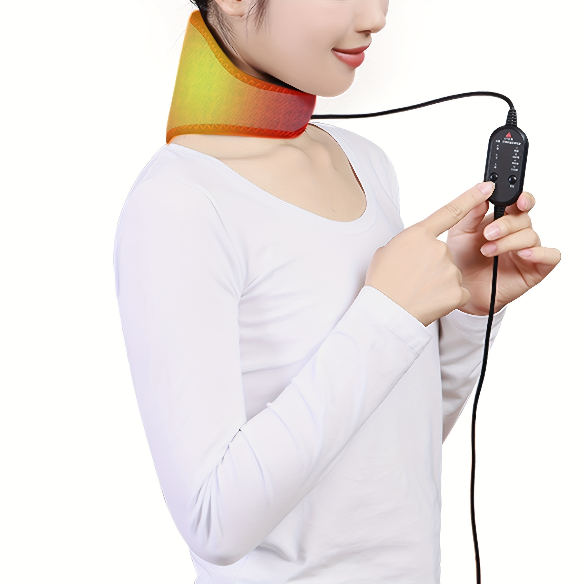 Usb Neck Heating Pad With Vibration Heated Neck Wrap For - Temu