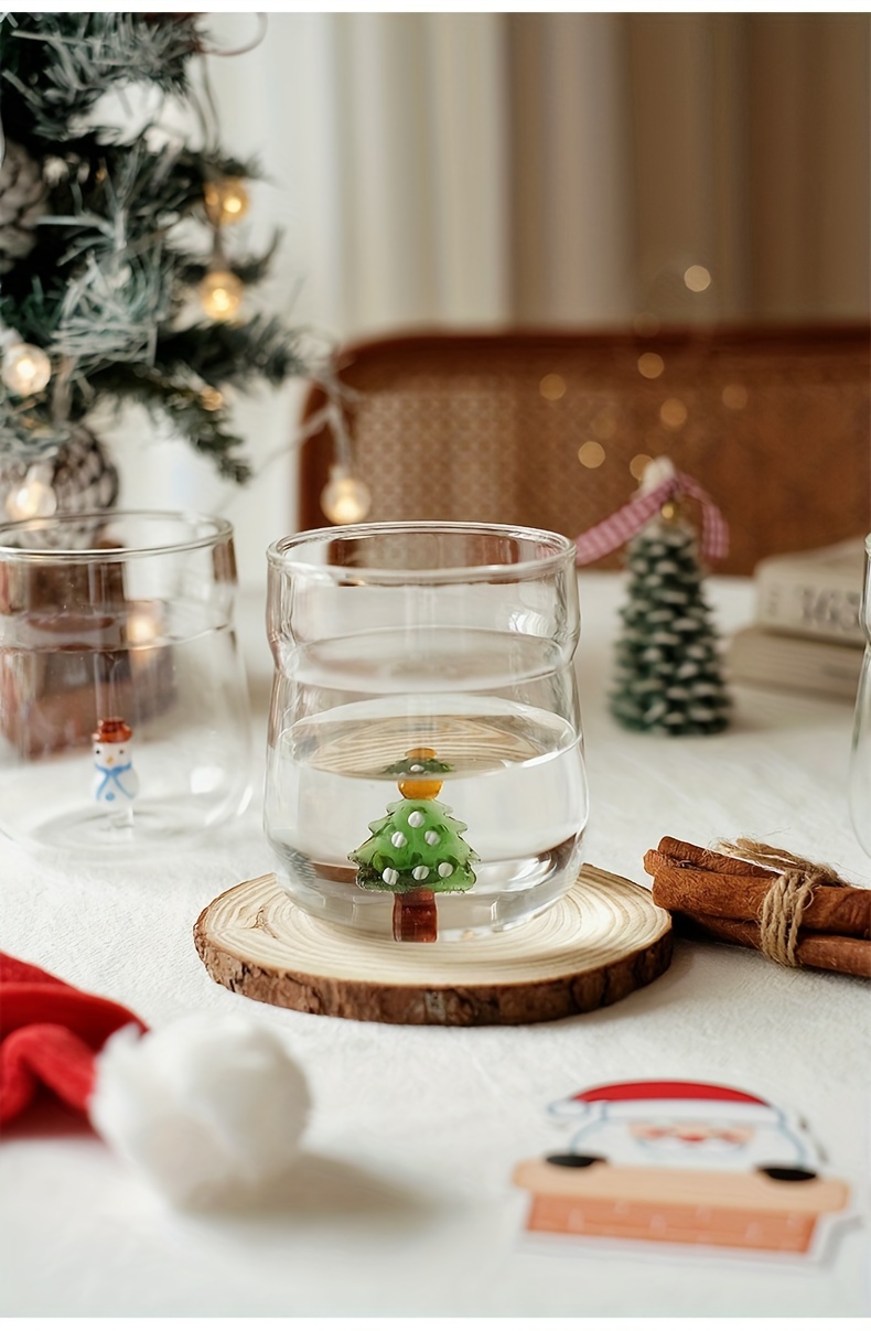 3d Christmas Glass Cup Christmas Inside Water Cup Iced - Temu Austria