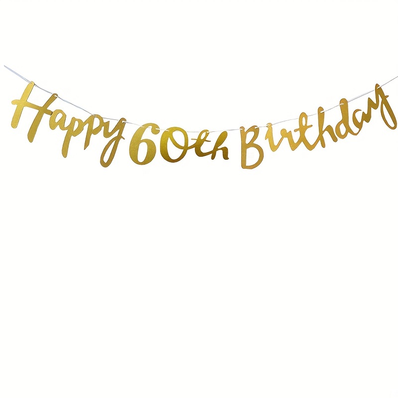 Happy 60th Birthday 60th Birthday Party Banner Decoration Background Wall Decoration