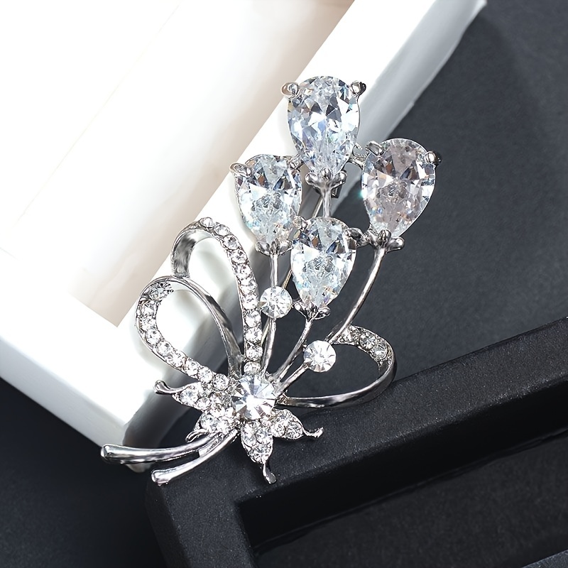 Brooches Luxury Female Crystal Feather Brooch Dainty Silver Color Jewelry  For Women Cute Zircon Stone Pin Dress Coat Accessory From  Diydecorationstore, $6.94