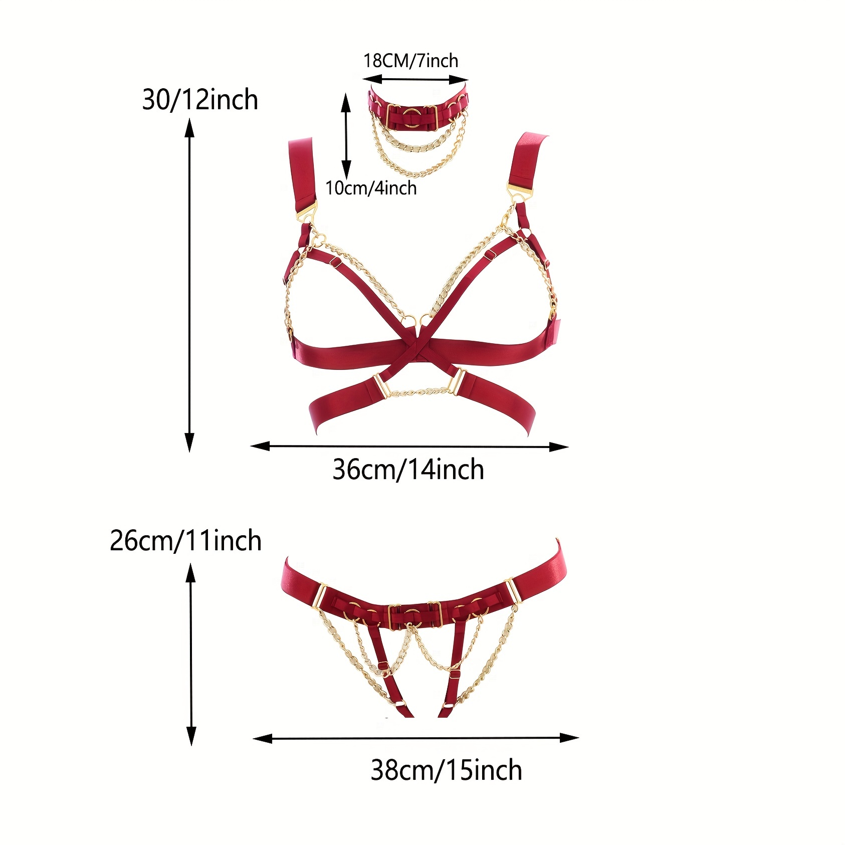 Lace Hollow Harness Sexy Lingerie Set Sheer Thin Straps Bra - Temu New  Zealand