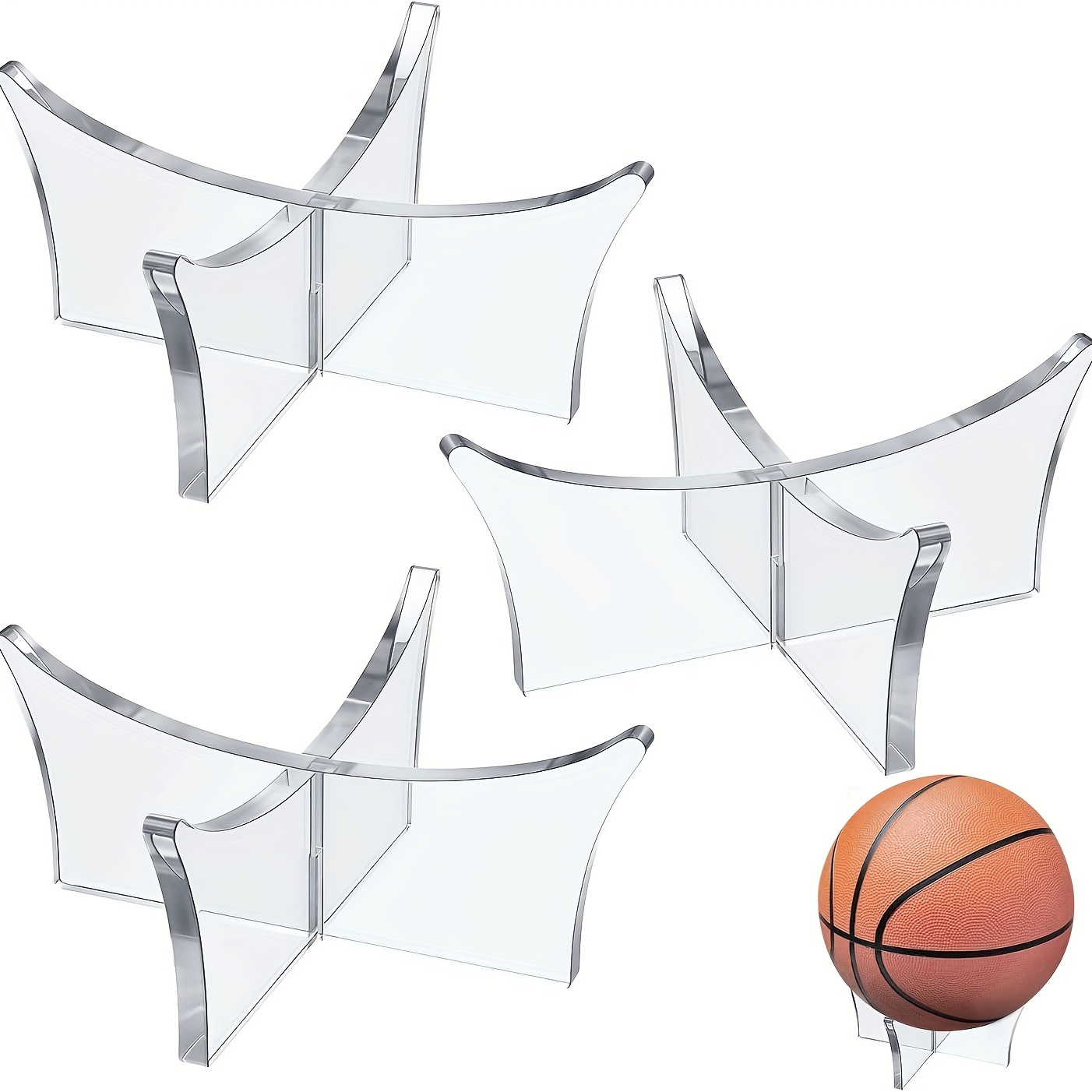 Acryl Ball Stand Halter Transparente Basketball Display Rack mit Anti-Rutsch-Pads  1pc