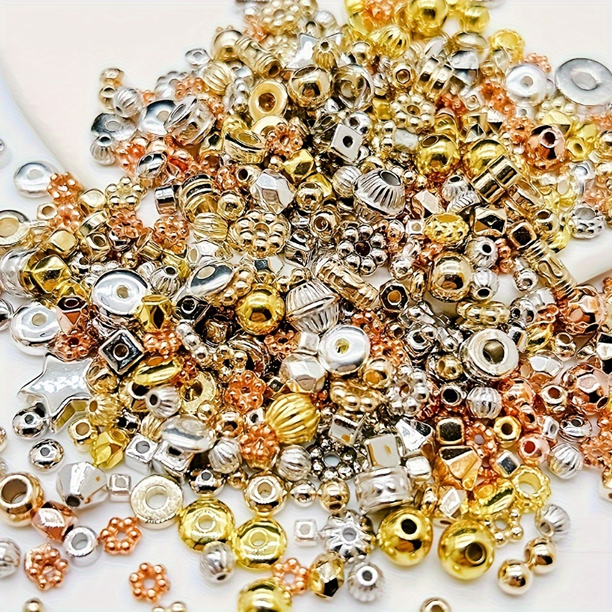 Image of 200pcs 15g/lot Random Colors And Random Styles,spacer Seed Plastic Acrylic Beads Mixed Color Loose Beads Needlework Jewelry Findings