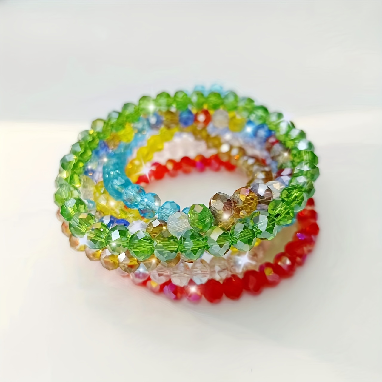 Mixed Colorful Transparent Faceted Rondelle Resin Imitation - Temu