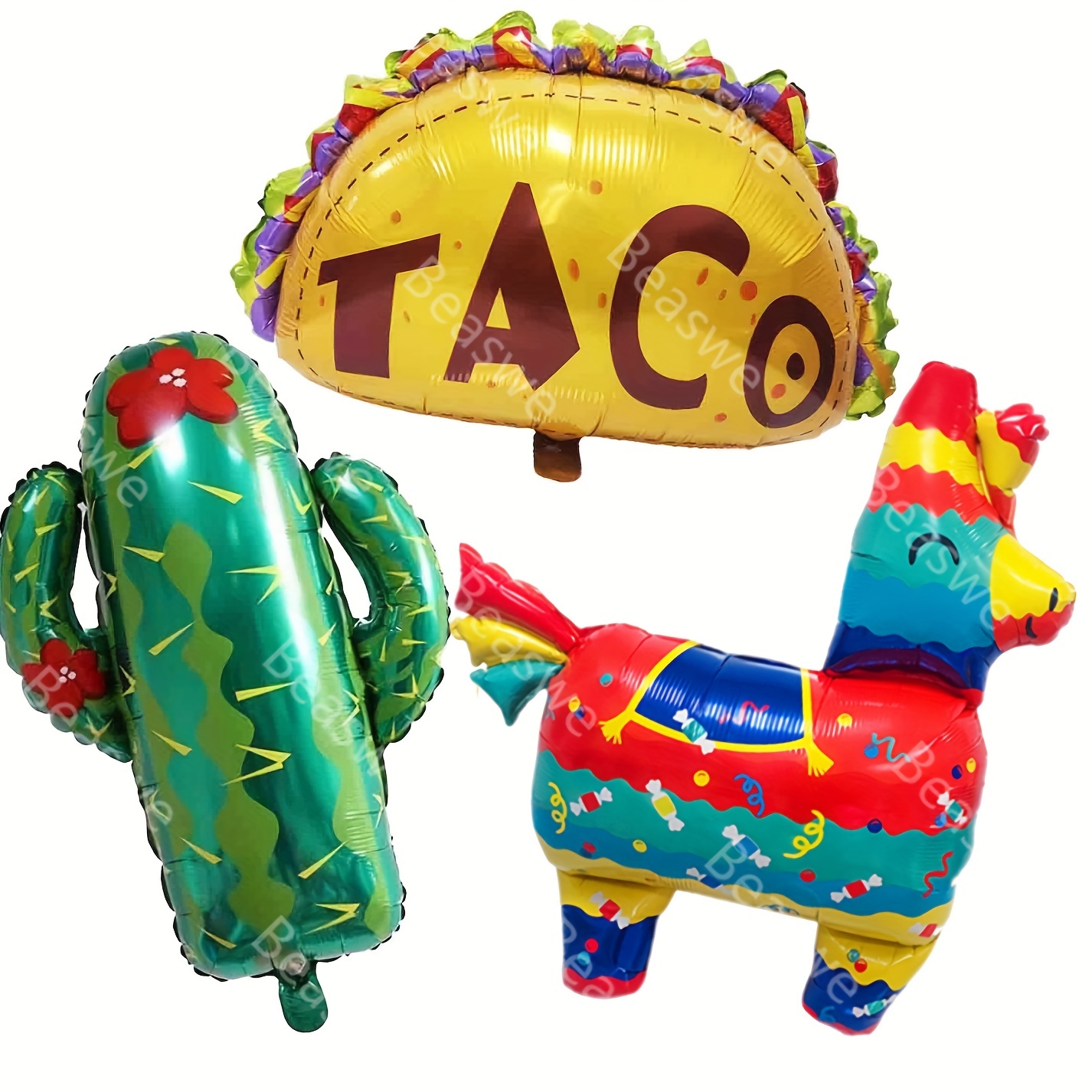 

3pcs/set, Jumbo Taco Llama Cactus Balloon Mexico Fiestathemed Party Supplies Decor Sport Wedding Birthday Party Favors