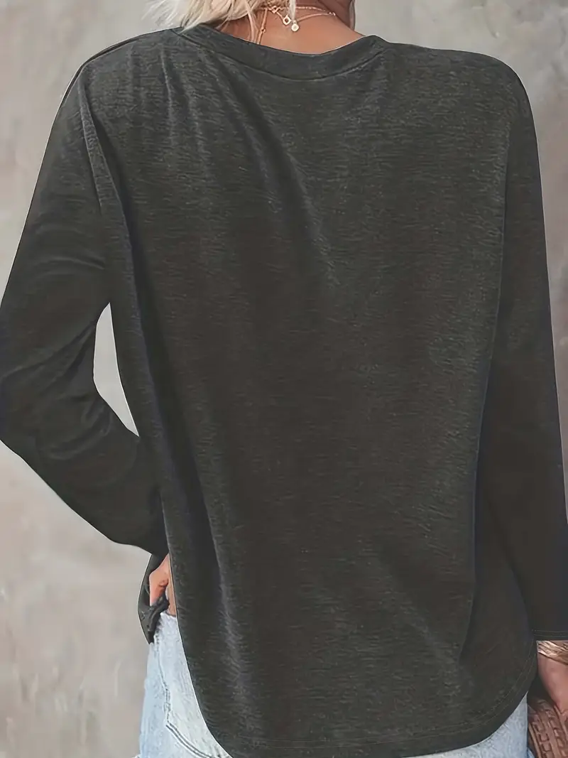2023 spring autumn new arrival printed round neck loose long sleeve t shirt machine washable daily wear and home use spring fashion autumn clothing geometric print relaxed fit breathable fabric comfortable fabric basic top everyday wardrobe casual wearers Product details 15