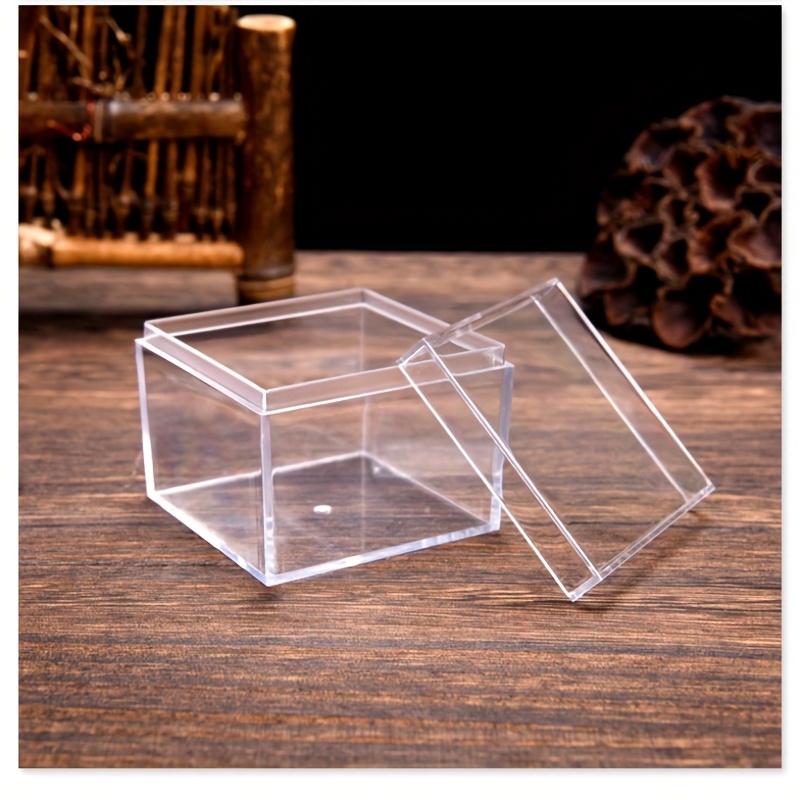 Square Acrylic Storage Cube Small Candy Favor Clear Acrylic Box with Lid -  China Rectangular Gift Box, Light Purple Treat Boxes