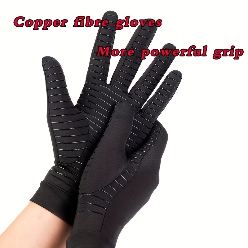 Copper Fiber Compression Gloves Fingerless Anti slip Gloves - Temu Canada