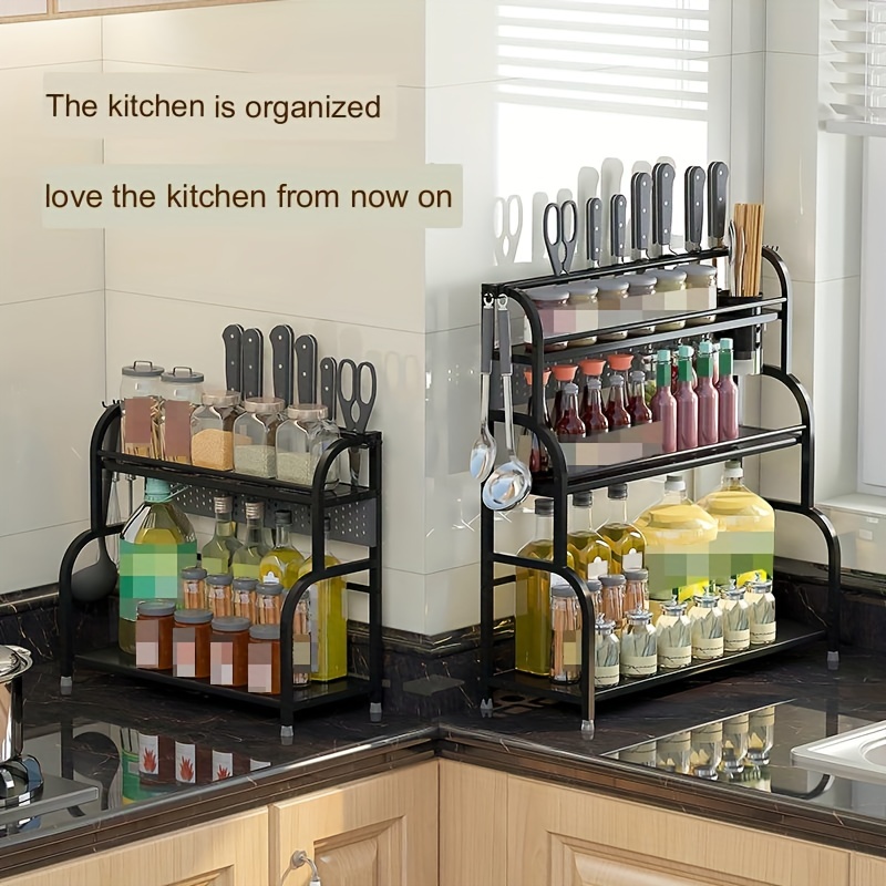A Multifunctional 3-layer Kitchen Spice Rack, A Storage Rack For