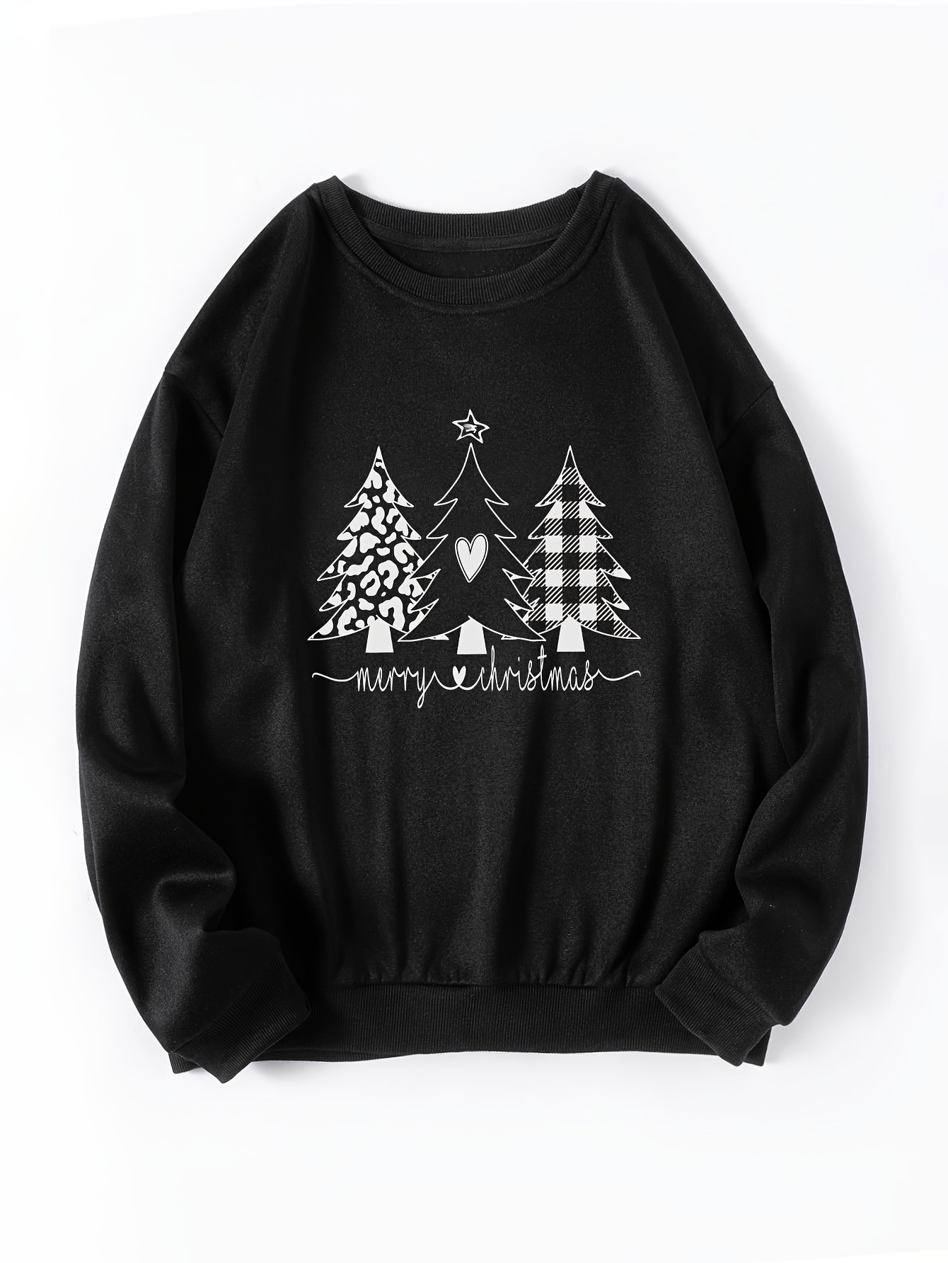 Sudadera Deportiva Estampado Árbol Navidad Sudadera Tipo - Temu Mexico