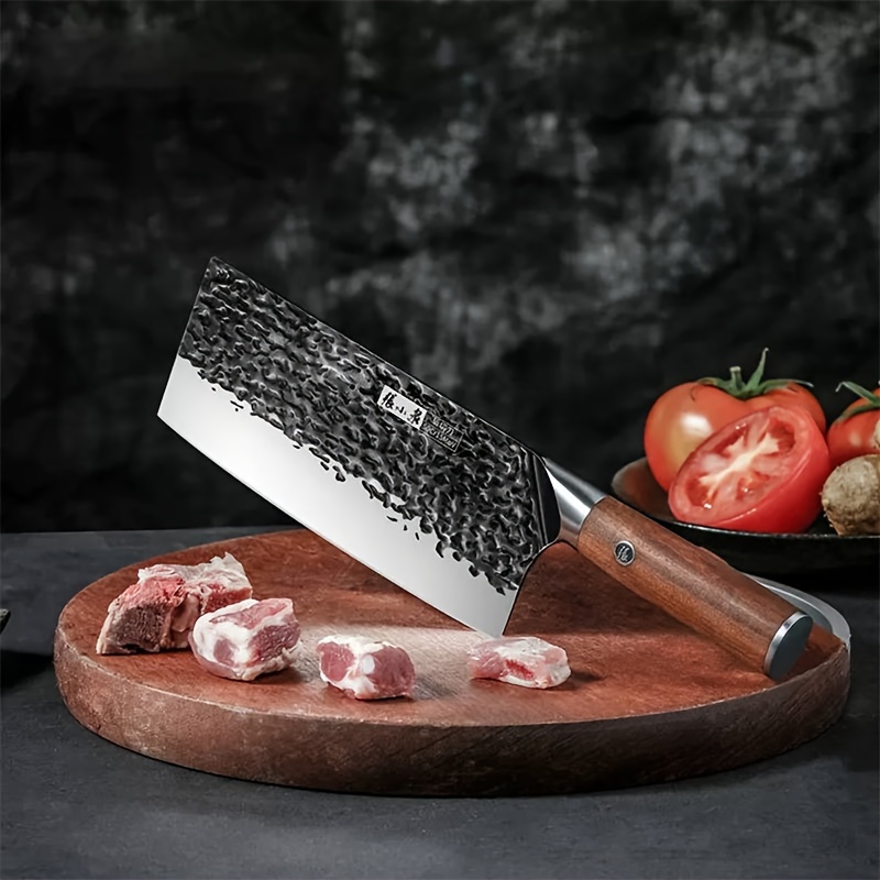 Cuchillo de carnicero, cuchillo de cocina forjado, cuchillo de cocina para  mujer, para ahorrar trabajo, cuchillo de corte tradicional de acero