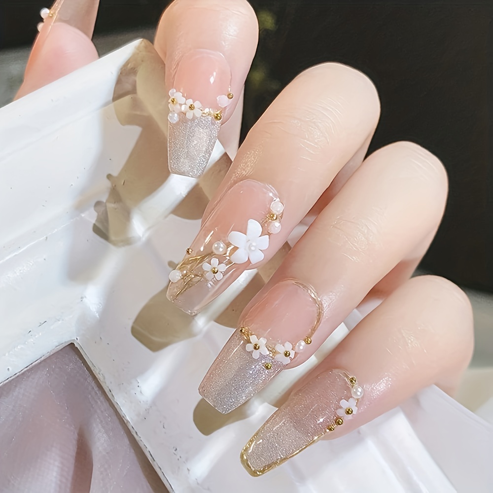 3d Flower Nail Art Charms With Nail Beads fruit Nail Art - Temu