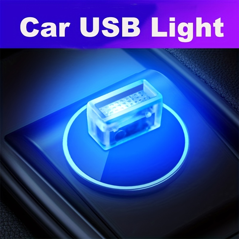 Auto Atmosphärenlicht USB Aufladung siebenfarbige LED Dekoration im Auto.