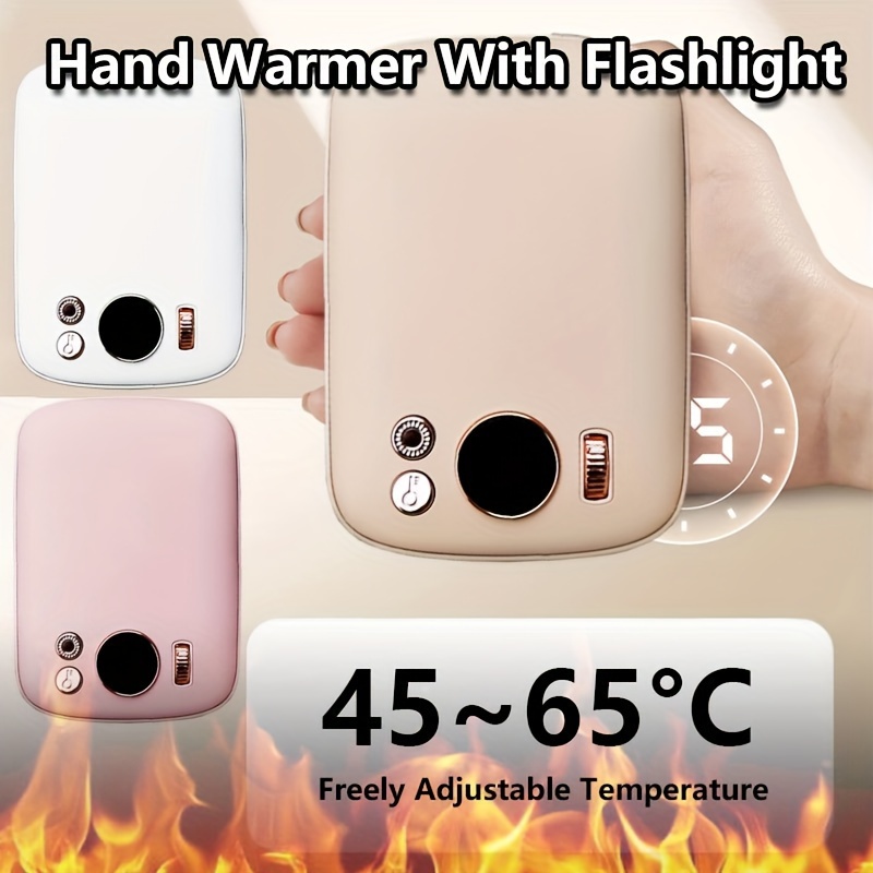 Go Warmer 3-Pack Hand Heater with Power Bank and Flashlight - Metallic