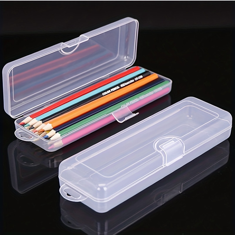 60 Wholesale Pencil Pouch, Clear Poly, Asst. Colors - at