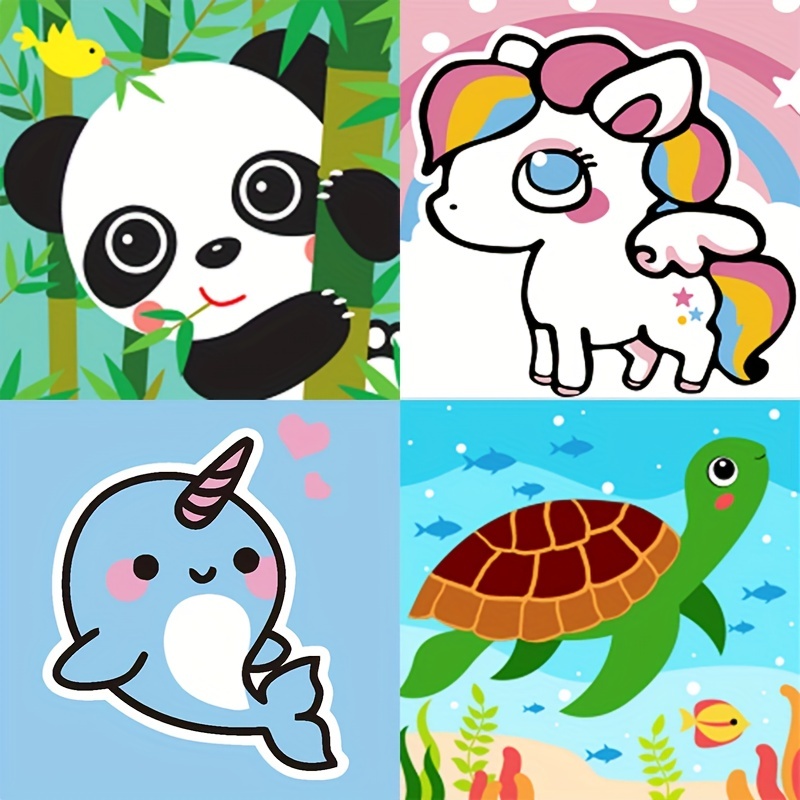 Kits de Pintura Diamante para Crianças Animais dos desenhos