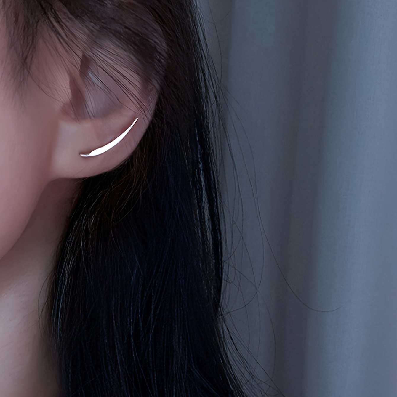 Copper Line Stud Earrings for Women