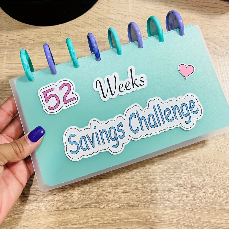 52 Week Savings Spiral Binder, Money Saving Challenge Book with Cash  Envelopes