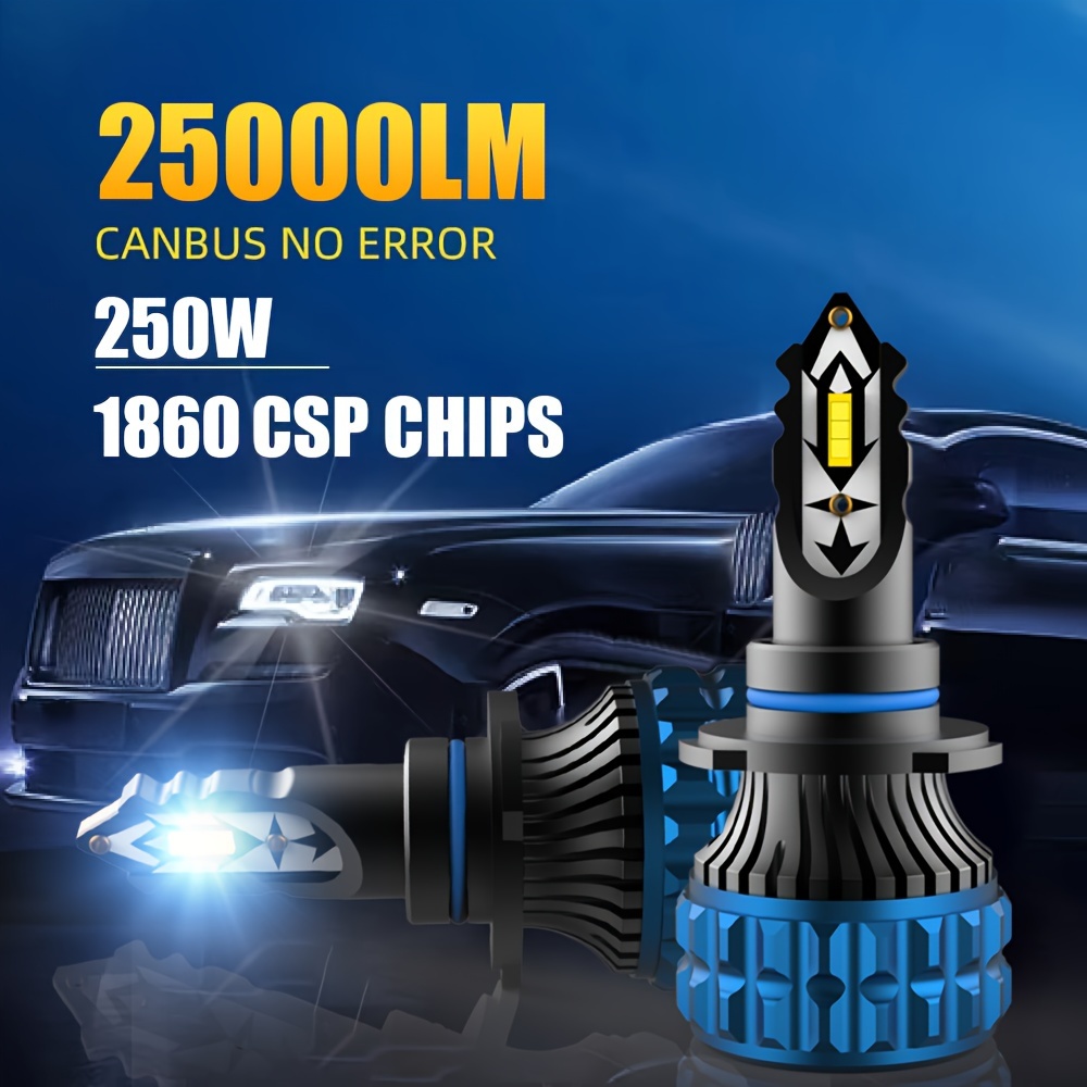 H7 Led Headlights Bulbs 100w Super Bright For Auto H1 H4 H11 9006 9012 5570  Csp Chips 4300k 6000k Extremely High Power Car Light