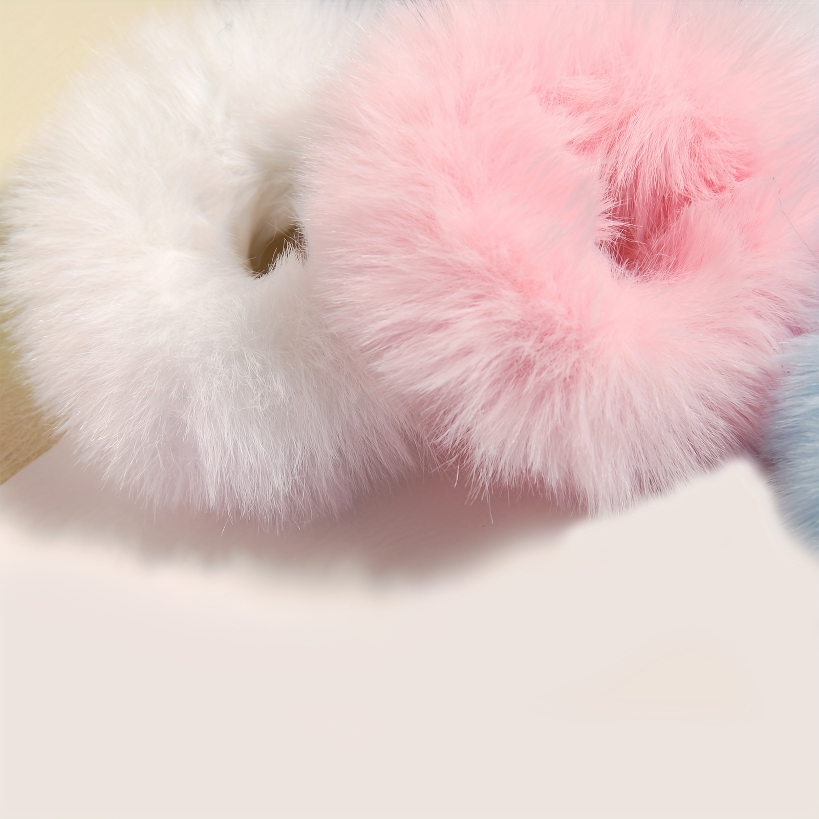 Faux Rabbit Fur Hair Scrunchies Elastic Hair Band 1pc