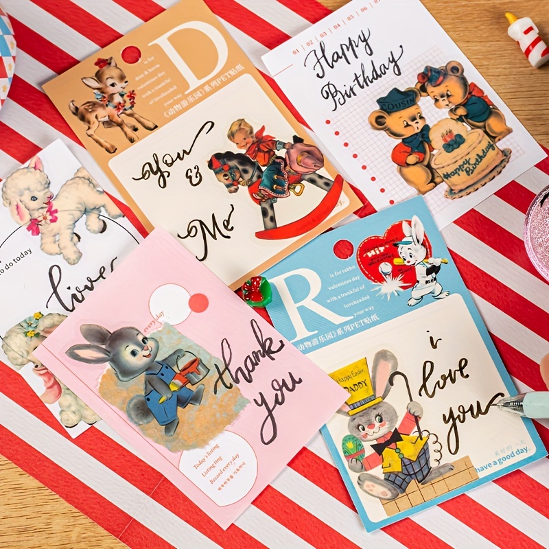 1 Box Stamp Sticker Kawaii Stationery Sticker Cute Mini Gift Diary School  Supplies Scrapbook Decoration Stickers