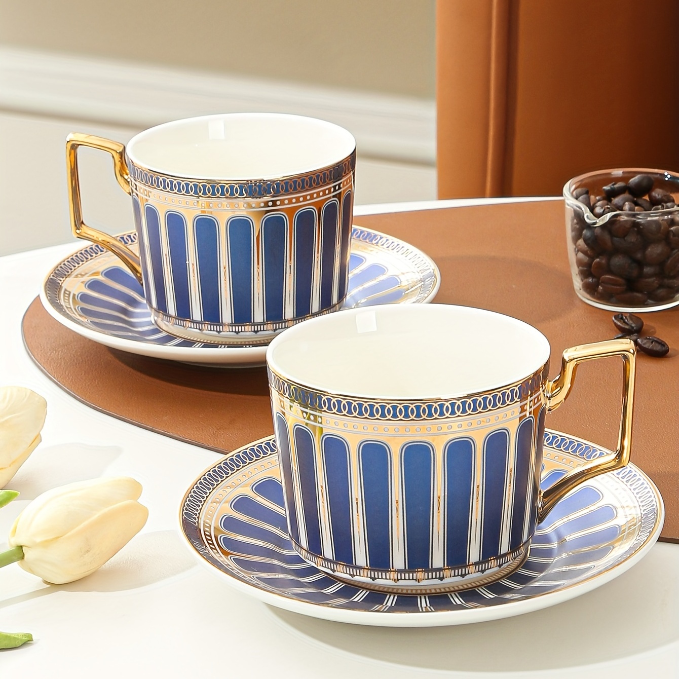 Elegant Tea Cups and Saucers, Jungle Toucan Pattern Porcelain Coffee C –  artworkcanvas