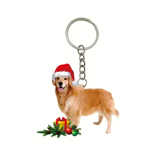 Gift Keychain Golden Retriever Dog Pet Animal Puppy Dogs New with Tags  Metal 