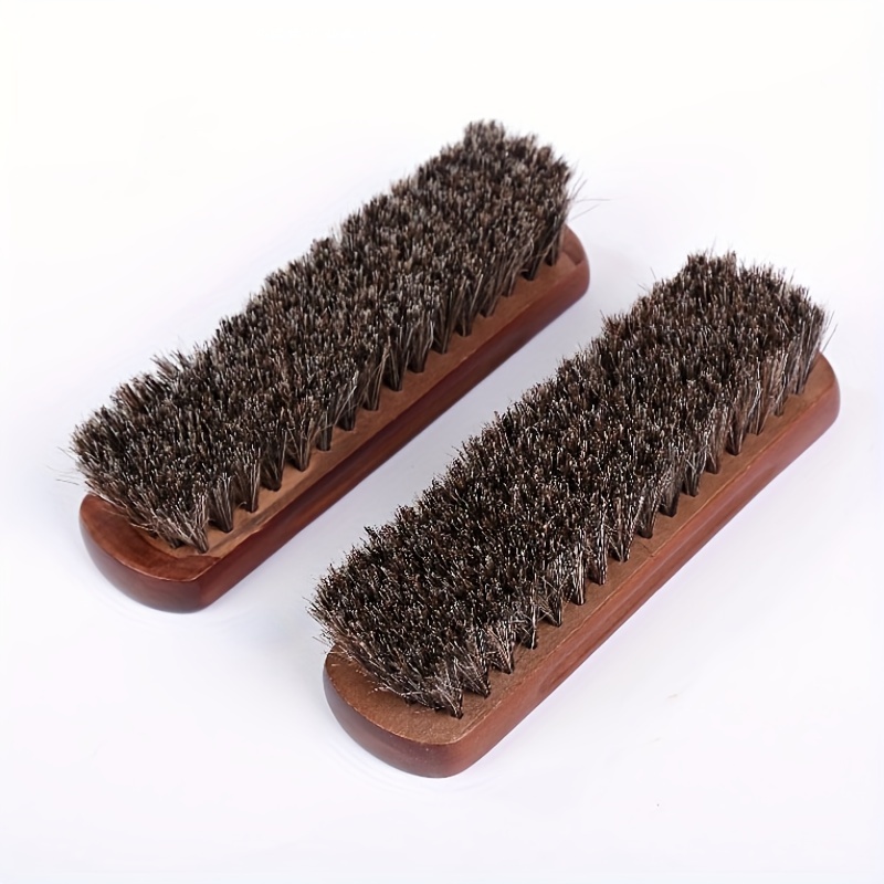 Horse Hair Shoe Brush Shoe Cleaning Brush Leather Polishing - Temu