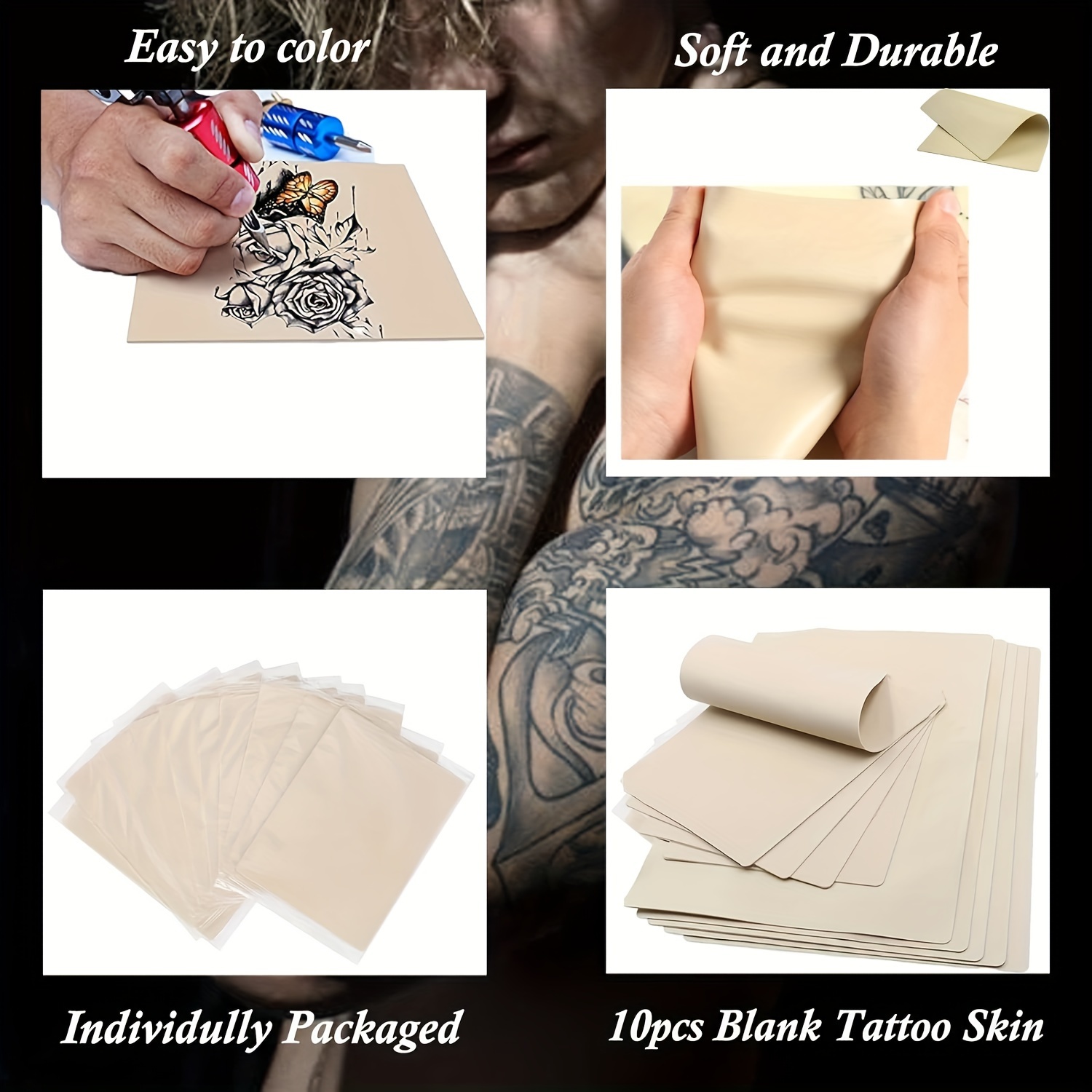 Tattoo Practice Skins With Transfer Paper Tattoo Fake Skin - Temu