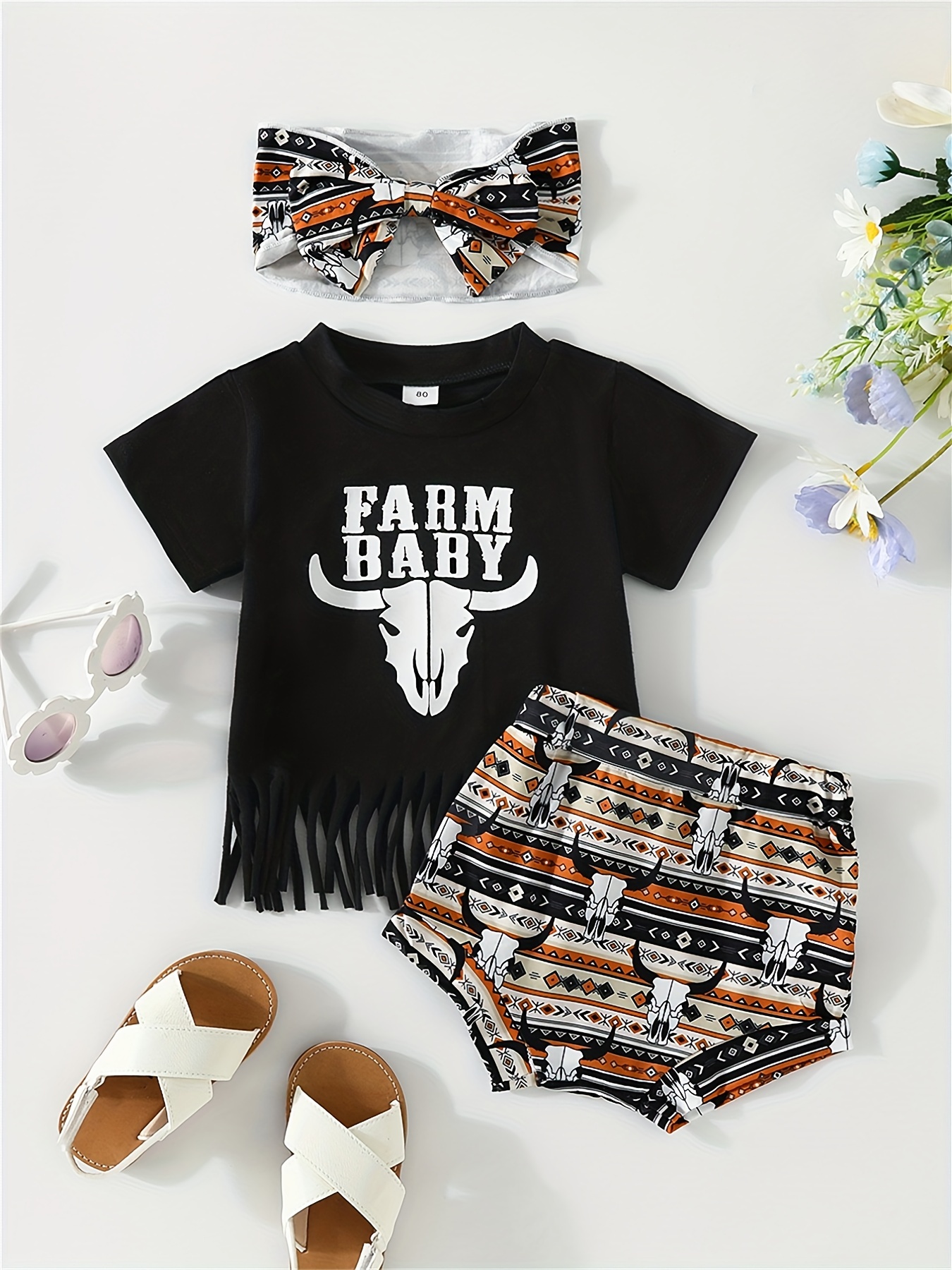 Country Baby Cow Outfit Cute Baby Clothes Baby Girl Cowgirl Outfit