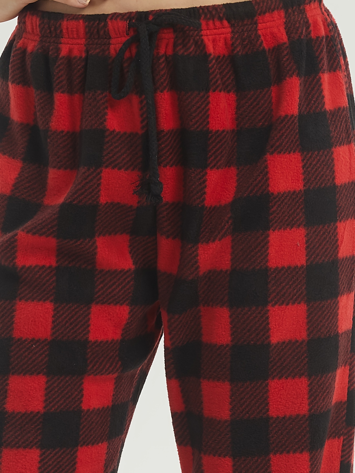 Women Plaid Pajama Pants Fuzzy Pack Long Thermal Lined - Temu Poland