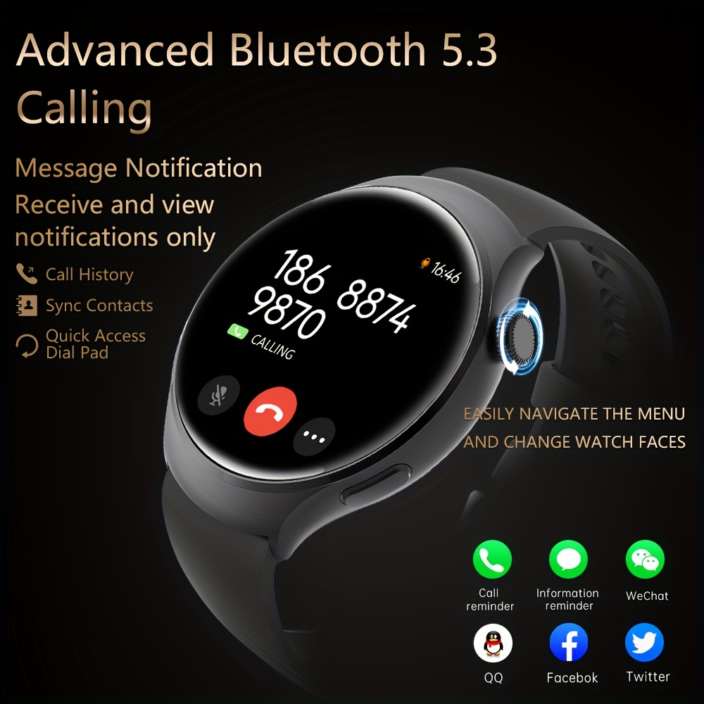 Reloj inteligente de 1.95 pulgadas para iPhone, compatible con 123 modos  deportivos, rastreador de fitness, Bluetooth, para teléfonos Android, reloj