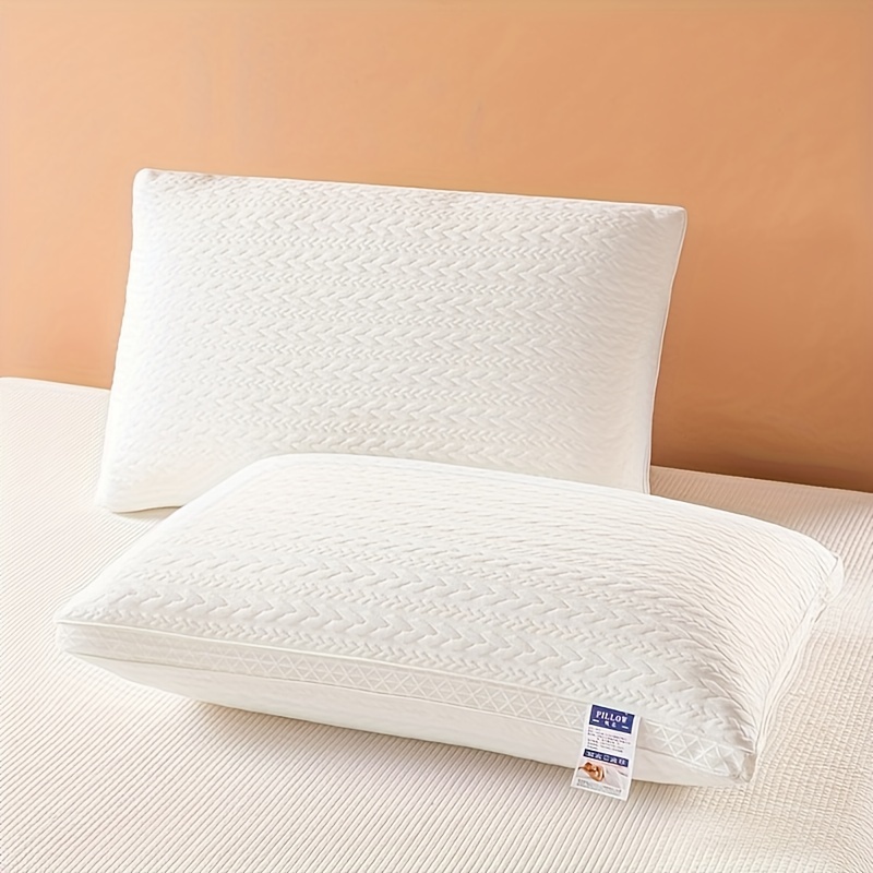 Comfortable Supportive Bed Pillow Net Edge Wheat Ear Grid - Temu