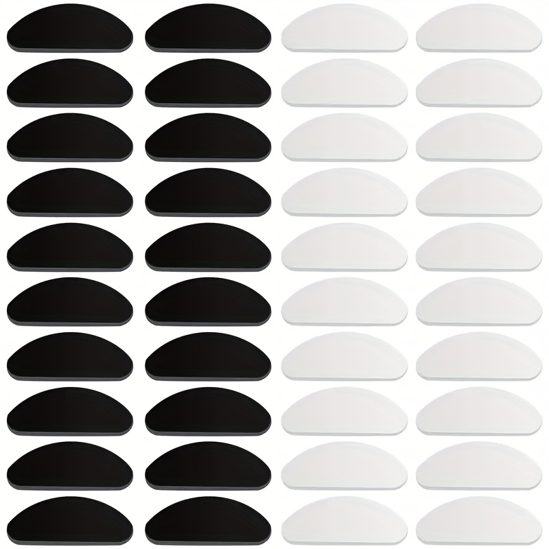 20 pares de almohadillas nasales de silicona para gafas, almohadillas  nasales adhesivas, almohadillas nasales adhesivas en forma de D para  anteojos de Kuolu